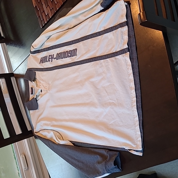 Harley-Davidson Other - men's large Harley Davidson collar long sleeve shirt